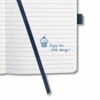 SIGEL JN204 Notizbuch Jolie - midnight blue - liniert - 80 g/m² - ca. A6 - dunkelblau - Hardcover - 174 Seiten - FSC-zertifiziert