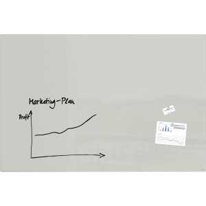 Glas-Whiteboard Artverum - grau - 120 x 90 x 1,80 cm