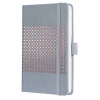 SIGEL JN208 Notizbuch Jolie - glacier grey - liniert - 80 g/m² - ca. A6 - grau - Hardcover - 174 Seiten - FSC-zertifiziert