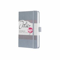 SIGEL JN208 Notizbuch Jolie - glacier grey - liniert - 80 g/m² - ca. A6 - grau - Hardcover - 174 Seiten - FSC-zertifiziert