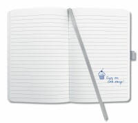 SIGEL JN208 Notizbuch Jolie - glacier grey - liniert - 80 g/m² - ca. A6 - grau - Hardcover - 174 Seiten - FSC-zertifiziert