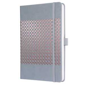 Notizbuch Jolie - glacier grey liniert 80 g/m² A5 Hardcover 174 Seiten