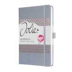 Notizbuch Jolie - glacier grey liniert 80 g/m² A5 Hardcover 174 Seiten
