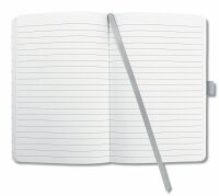 SIGEL JN209 Notizbuch Jolie - glacier grey - liniert - 80 g/m² - ca. A5 - grau - Hardcover - 174 Seiten - FSC-zertifiziert