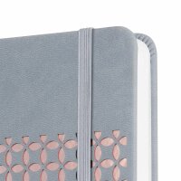 SIGEL JN209 Notizbuch Jolie - glacier grey - liniert - 80 g/m² - ca. A5 - grau - Hardcover - 174 Seiten - FSC-zertifiziert