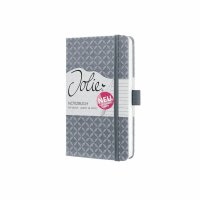 SIGEL JN126 Notizbuch Jolie - glacier grey - liniert - 80 g/m² - ca. A6 - grau - Hardcover - 174 Seiten - FSC-zertifiziert