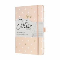 SIGEL JN335 Notizbuch Jolie - Rose Love - liniert - 80 g/m² - ca. A5 - rosa - Hardcover - 174 Seiten - FSC-zertifiziert