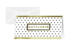 Gutschein-Karten - Golden Glimmer DIN lang - 10 Karten + Umschläge