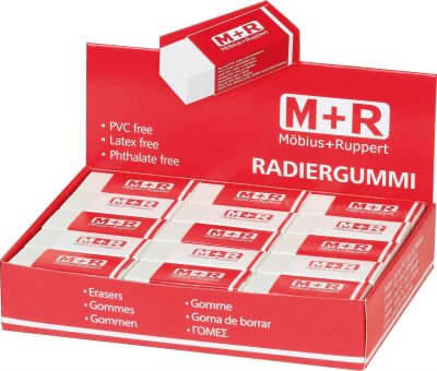 M+R Radiergummi 30 Stück im Thekendisplay