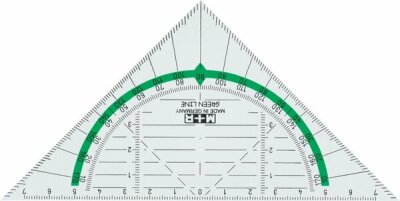 Pagna Geometrie-Dreieck Green Line glasklar grün hinterlegt