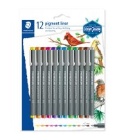 Staedtler pigment liner 0.5 in 12 Farben BK