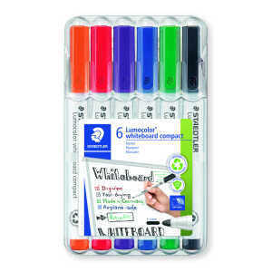Whiteboardmarker Lumocolor® compact 341 1-2mm farbig 6 St./Pack.