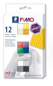 Modelliermasse FIMO® effect, 350 g, sortiert 12 FIMO Halbblöcke a 25 g