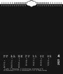Bastelkalender 2021 215 x 24 cm schwarz Monatsblätter: schwarz