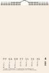 Bastelkalender 2021 A4 Deck Blatt : beige Monatsblätter: beige