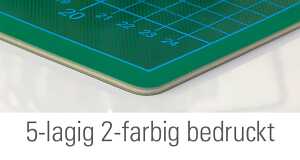 Ecobra Schneidematte A4 Twin-Cutting-Mat grün/schwarz Größe 300x220 mm