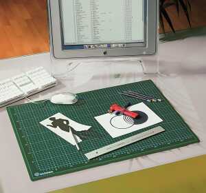 Ecobra Schneidematte A3 Twin-Cutting-Mat grün/schwarz Größe 450x300 mm