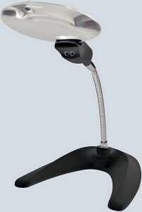 LED-Tisch-Standlupe mit flexiblem Halter