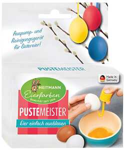 HEITMANN 216927206 Ostereier-Ausblasgerät „Puste-Meister“ 11,2 x 15 cm