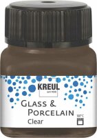 KREUL Glass & Porcelain Clear Espressobraun 20 ml