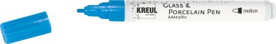 KREUL Glass & Porcelain Pen Metallic medium Blau-Metallic