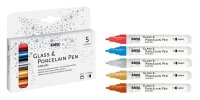 KREUL Glass & Porcelain Pen Metallic medium 5er Set