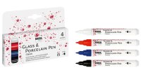 KREUL Glass & Porcelain Pen Classic fine 4er Set