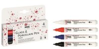 KREUL Glass & Porcelain Pen Classic fine 4er Set