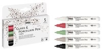 KREUL Glass & Porcelain Pen Chalky medium 5er Set