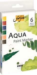 SOLO GOYA Aqua Paint Marker Warm Colors 6er Set