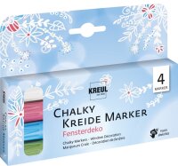 KREUL Chalky Kreidemarker 4er Set Fensterdeko