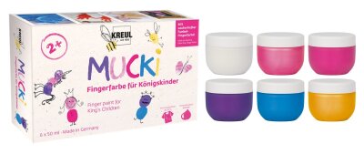 MUCKI Fingerfarbe für Königskinder 6er Set 50 ml