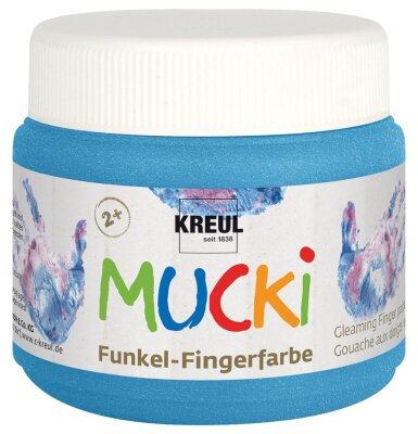 MUCKI Funkel-Fingerfarbe Diamanten-Blau 150 ml