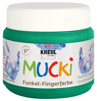 MUCKI Funkel-Fingerfarbe Smaragd-Grün 150 ml