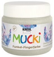 MUCKI Funkel-Fingerfarbe Drachen-Silber 150 ml