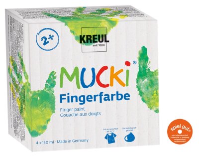 MUCKI Fingerfarbe 4er Set 150 ml