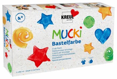 MUCKI Bastelfarbe 6er Set 80 ml