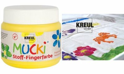 MUCKI Stoff-Fingerfarbe Weiß 150 ml