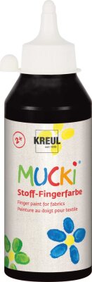 MUCKI Stoff-Fingerfarbe Schwarz 250 ml