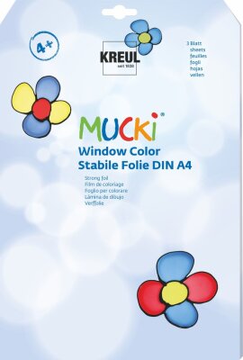 MUCKI Window Color Stabile Folie 3 Blatt DIN A4