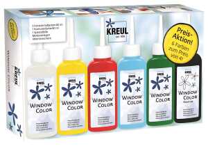 KREUL Window Color, Aktions-Set, 6 x 80 ml (57600317)
