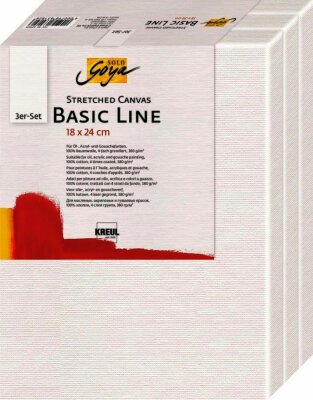 SOLO GOYA Stretched Canvas Basic Line 3er Set 18 x 24 cm