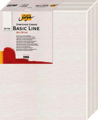 SOLO GOYA Stretched Canvas Basic Line 3er Set 24 x 30 cm