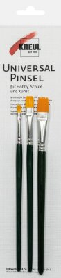 KREUL Universalpinsel Basic Synthetics flach 3er Set