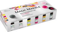 KREUL Magic Marble Marmorierfarben Set Love Neon! 6 x 20 ml