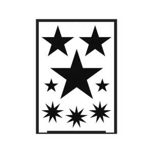 KREUL Flexible Designschablone selbstklebend Stern A5 negativ