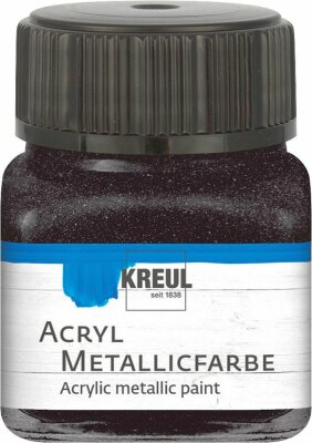 KREUL Acryl Metallicfarbe Schwarz 20 ml