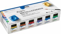 KREUL Acryl Metallicfarben Basis Set 6 x 20 ml