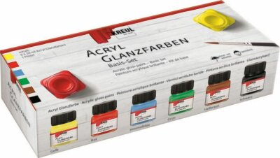 KREUL Acryl Glanzfarben Basis Set 6 x 20 ml