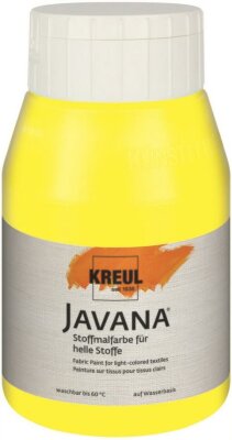 KREUL Javana Stoffmalfarbe für helle Stoffe Citron 500 ml